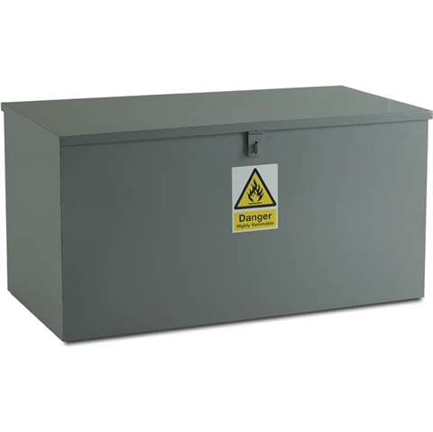 Dark Grey - Large Hazardous  Flat Top Bin -   H600mm x W1200mm x D600mm
