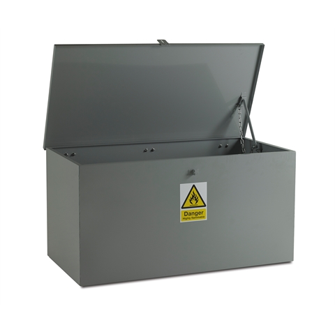 Dark Grey - Large Hazardous  Flat Top Bin -   H600mm x W1200mm x D600mm