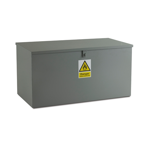 Dark Grey - Large Hazardous  Flat Top Bin -   H600mm x W1200mm x D600mm