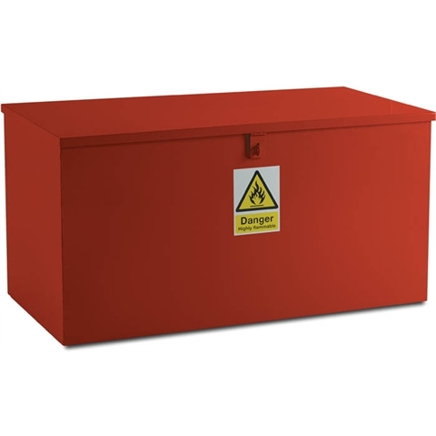Red - Large Hazardous  Flat Top Bin -   H600mm x W1200mm x D600mm