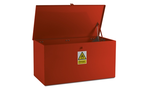 Red - Large Hazardous  Flat Top Bin -   H600mm x W1200mm x D600mm