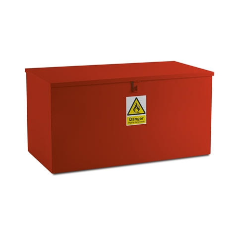 Red - Large Hazardous  Flat Top Bin -   H600mm x W1200mm x D600mm