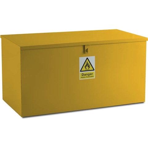 Yellow - Large Hazardous  Flat Top Bin -   H600mm x W1200mm x D600mm