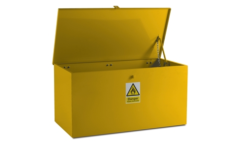 Yellow - Large Hazardous  Flat Top Bin -   H600mm x W1200mm x D600mm