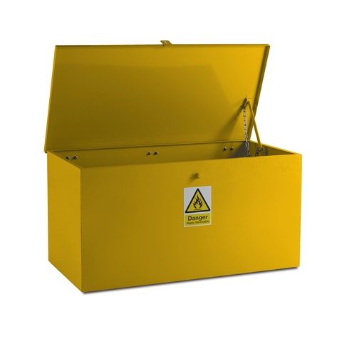 Yellow - Large Hazardous  Flat Top Bin -   H600mm x W1200mm x D600mm