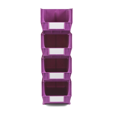 Size 7 Neon Linbins - H180mm x W210mm x D375mm - Pack of 10 - Purple Storage Bins