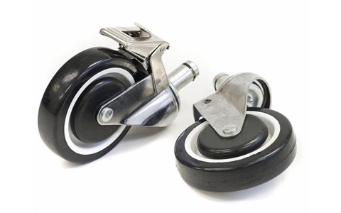 Swivel Castors for Chrome Shelving - 75mm Braked Swivel Castor (sold individually)
