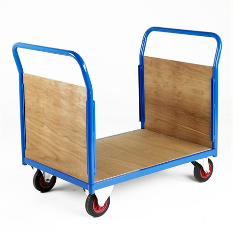 Timber Sided Firm Loading Truck - Double Ended  - Capacity 500Kg - H985mm x L1000 x W700mm
